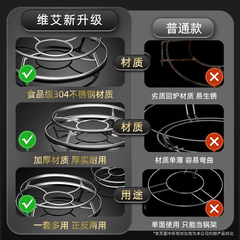 不锈钢锅架304加厚隔热防烫锅垫家用厨房放锅架子置物架蒸架郑之