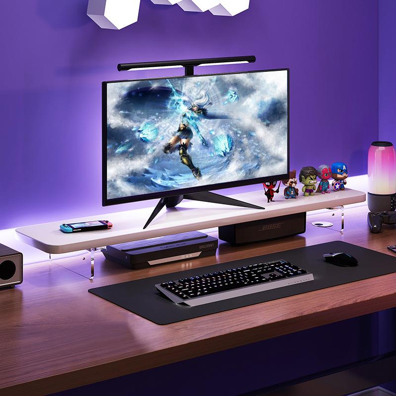 显示器增高架实木亚克力台式电脑屏幕支架桌面笔记本散热垫高架子