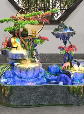 大型假山喷泉循环水景观户外庭院室内客厅鱼池阳台景观落地摆件