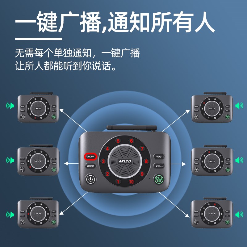 AXLTD同达无线双工办公室通话呼叫器电话双向对讲系统老板秘书机