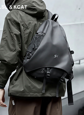 CAVLSLKCAT斜挎包男士潮牌单肩包休闲运动背包大容量背包骑行胸包