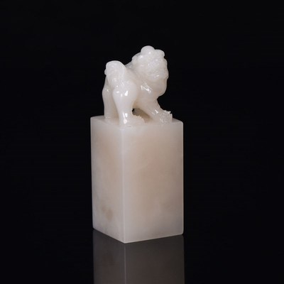 寿山芙蓉石古兽钮 手工篆刻印章石料刻字姓名章料1.5-1.9cm