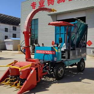 圆盘青储机玉米秸秆收割机养殖场饲料收获机厂家 小型65马力轮式