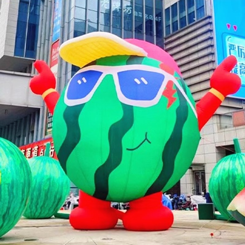 充气卡通水c果气模行走西瓜草莓苹果菠萝蔬菜模型农产活动拱门道