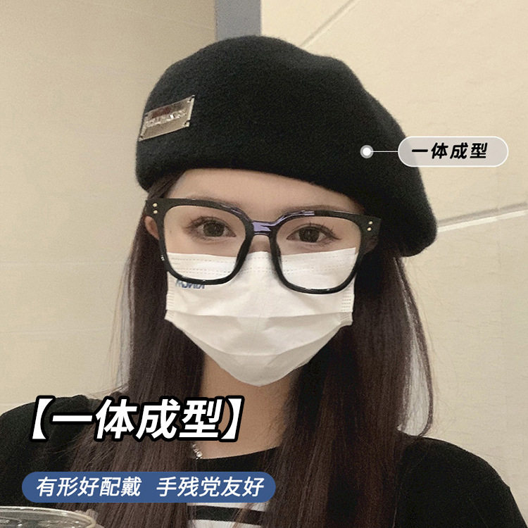 简约冬季秋季韩国反戴前帽子