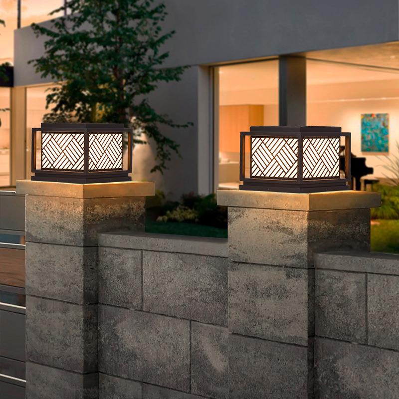 柱头灯太阳能户外防水门柱灯别墅庭院灯柱子围墙灯花园大门景观灯