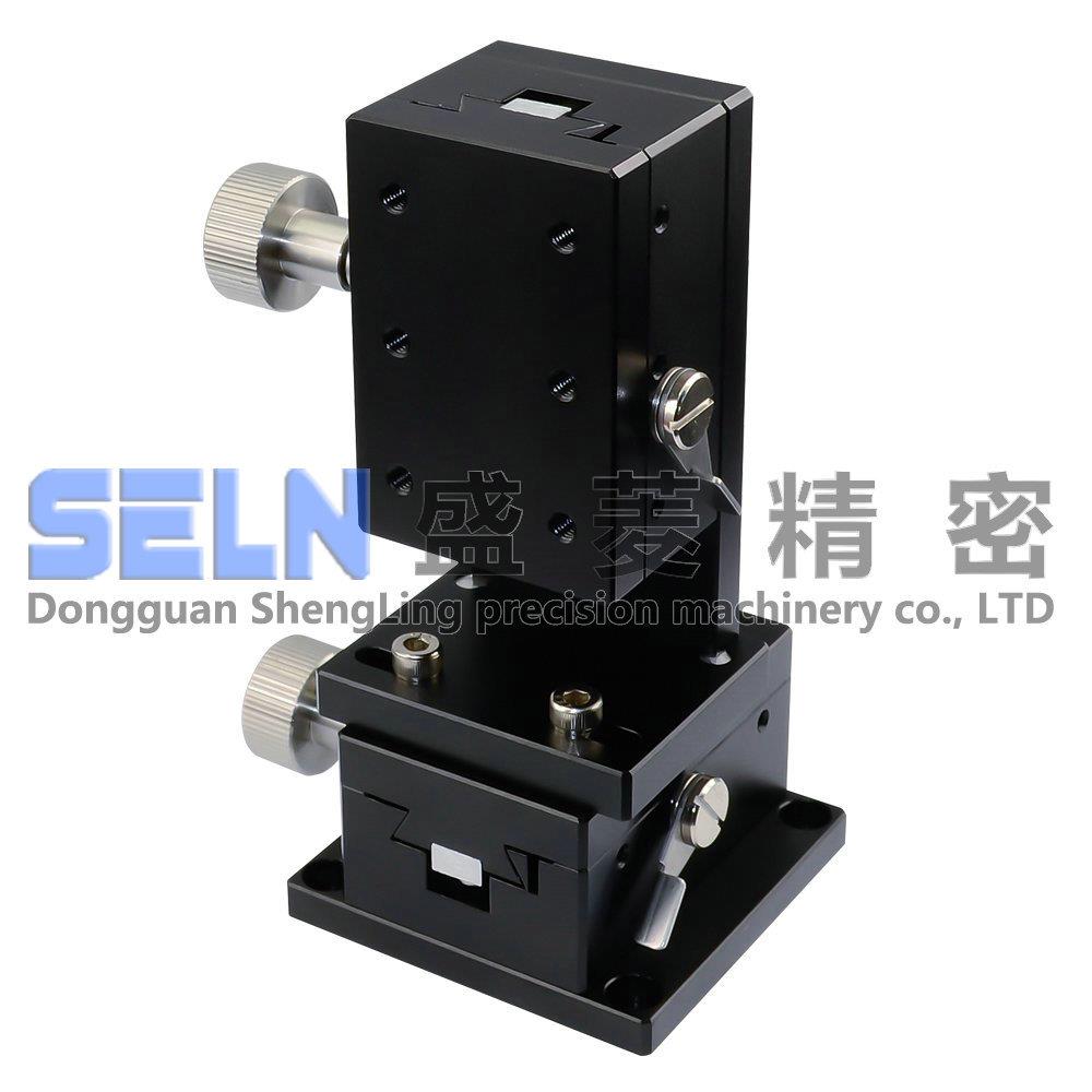 供应XZ轴LWE4060燕尾槽导向型手动位移平台齿轮驱动旋钮调整滑台