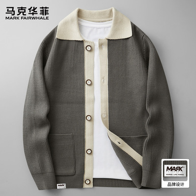 马克华菲翻领时尚针织衫男