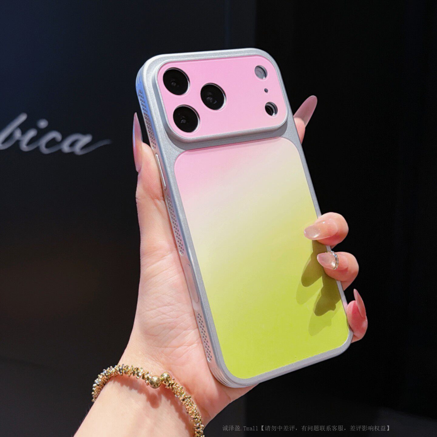 ins巨好看渐变晕染方形适用苹果17ProMax手机壳新品iphone16pro新款15新品14独特13全包防摔pm高级感女生超火