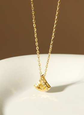 LALACHICS925纯银韩版时尚车花灵动裙摆项链轻奢女秋季简约个性