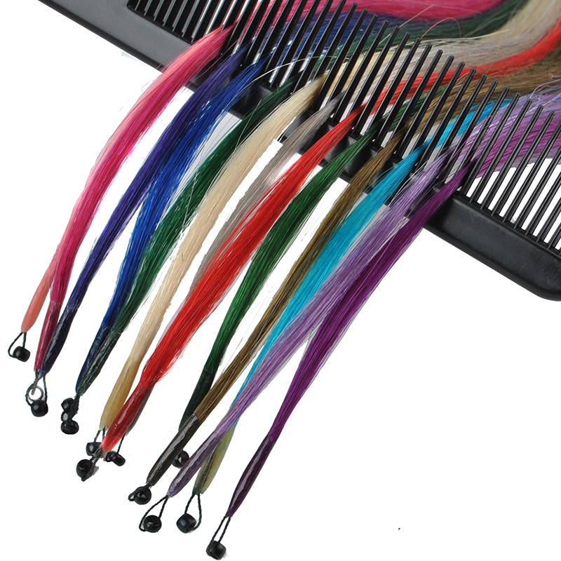 接头发真人发微纳米8D隐形无痕挂耳染彩色接发挑染假发片可做卷