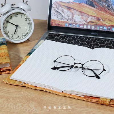 盛开的杏花布料手帐书衣梵高油画艺术记录生活的本子大学生笔记本