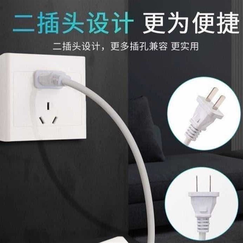 两脚插座2脚接线板两孔插头拖板二孔电线带USB两项插排双头插线板
