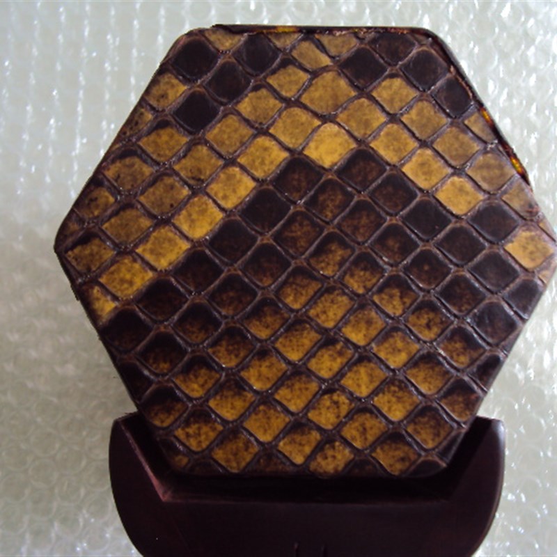 二胡乐器琴桶 紫檀蒙皮二胡桶 手工蒙皮 扁孔 带底座音窗 可选皮