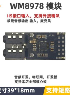 WM8978G音频模块mp3音乐播放器I2S音频解码开发MP3学习极WM8978