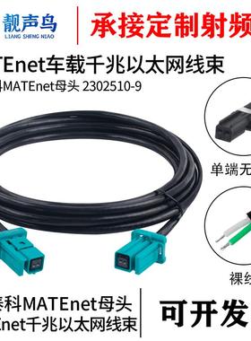 千兆连接器TE泰科版MATEnet母头转换器2302510-9千兆车载乙太网线
