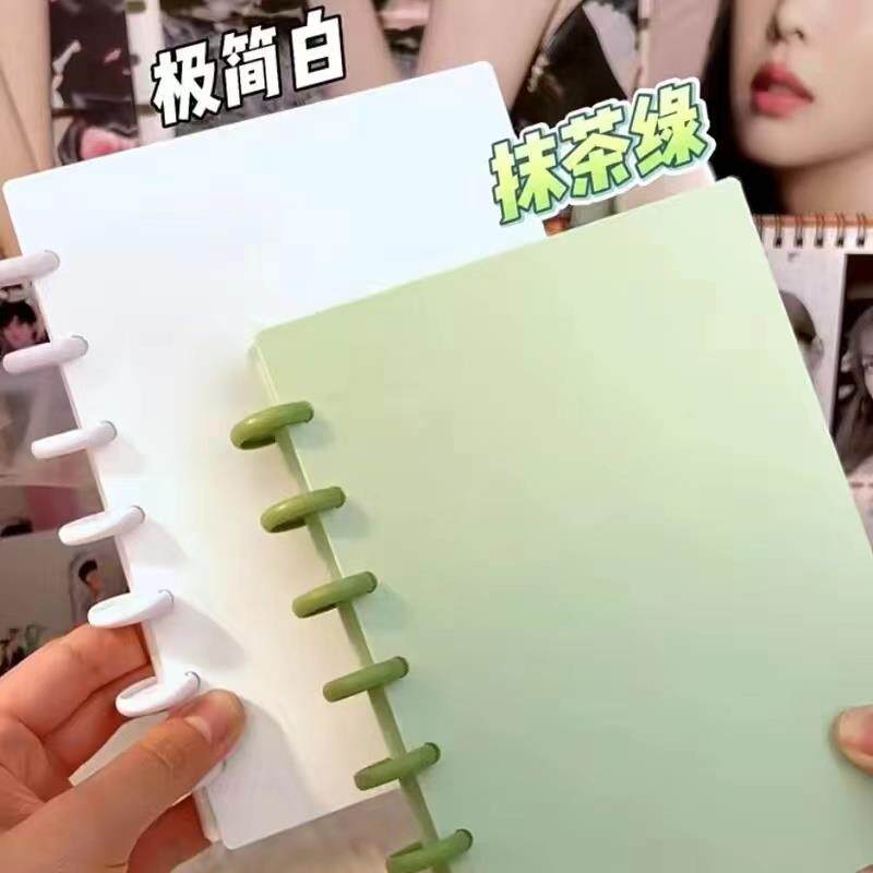 ins高颜值四宫格卡册活页3寸拍立得明星卡片收纳收集册蘑菇孔SEVE