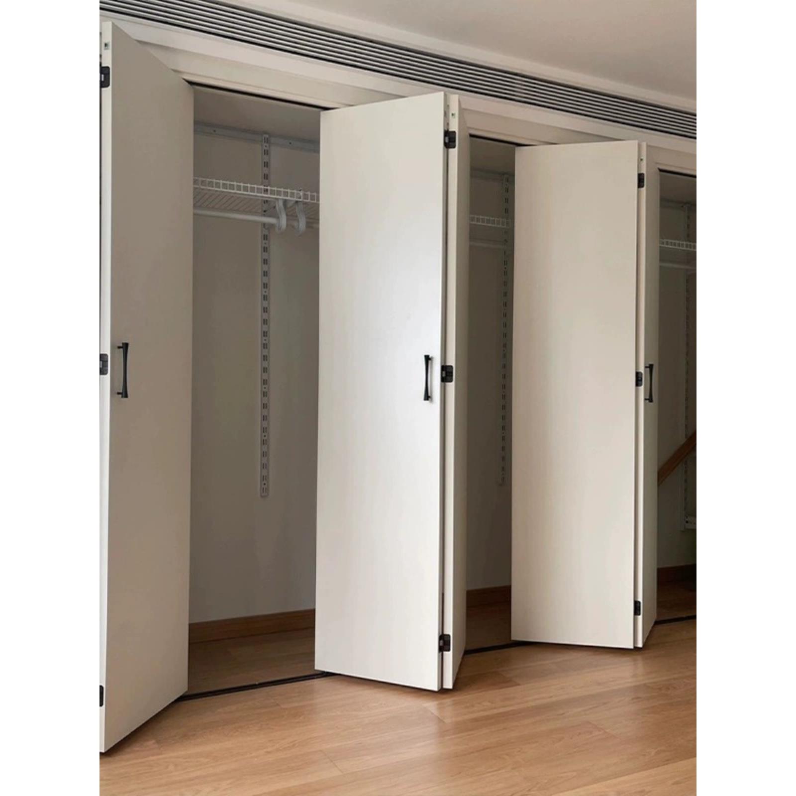 折叠门衣柜门衣帽间储藏室隐形门衣柜实木门卧室门宠物门板橱柜门