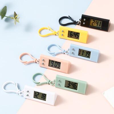 简约迷你时间表学生考试专用电子表宿舍桌面小时钟便携钥匙小挂表