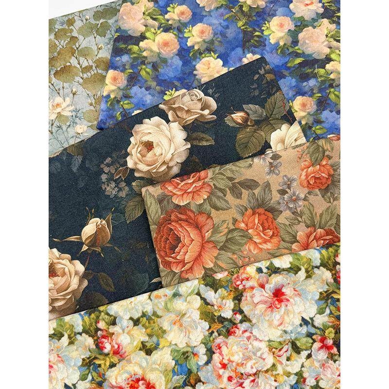 覆古花卉印花布桌布布艺轻奢高级感餐桌布长方形茶几布装饰diy布,居家布艺,桌布,淘宝优惠券,粉丝福利购,淘宝优惠卷