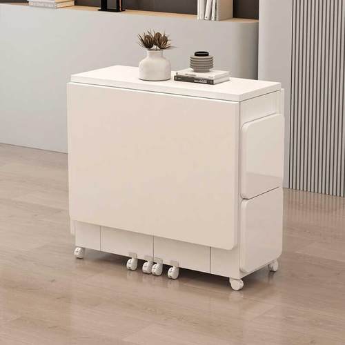 家用折叠餐桌椅组合可移动伸缩长方形圆形小户型多功能吃饭小桌子