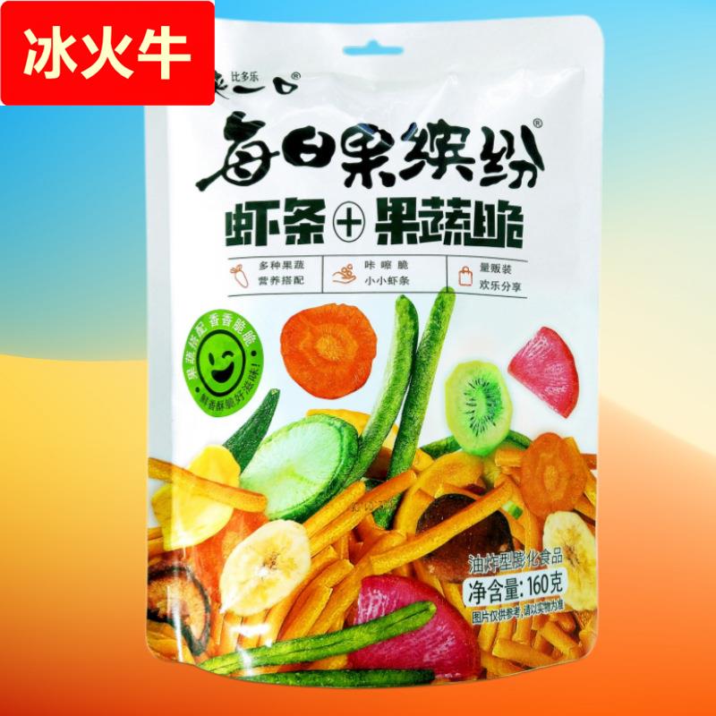 来一口每日果缤纷脆虾条海苔果蔬独立袋装休闲网红膨化香脆零食