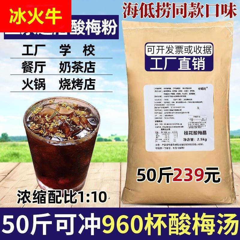 正宗商用酸梅汤原材料包颗粒独立装免煮冲饮浓缩酸梅粉晶大袋