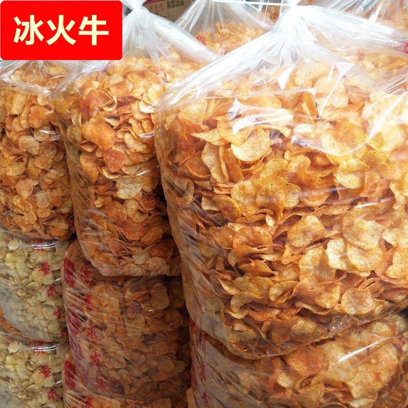 薯片贵州土豆片现炸麻辣洋芋片原切番茄烧烤薄片网红小零食
