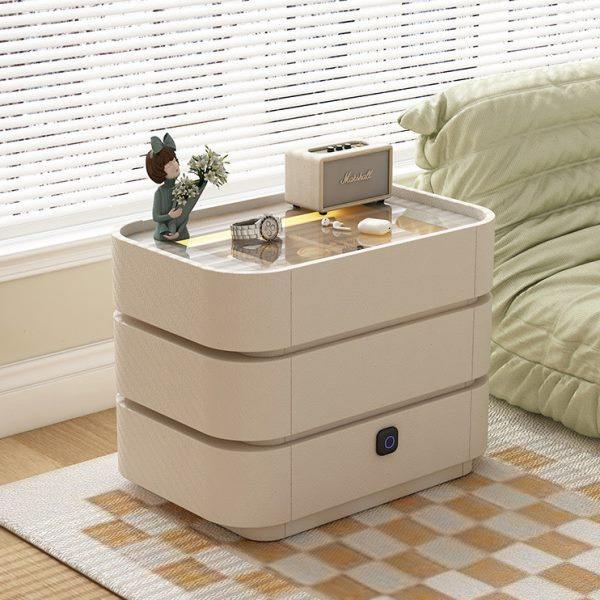 奶油风多层抽屉柜带锁小柜子客厅靠墙矮柜沙发边柜储物玄关三斗柜,住宅家具,儿童斗柜,淘宝优惠券,粉丝福利购,淘宝优惠卷