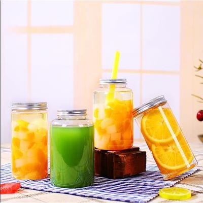 塑料奶茶瓶脏脏胖胖杯透明果汁外卖一次性 杨枝甘露气泡水饮料瓶
