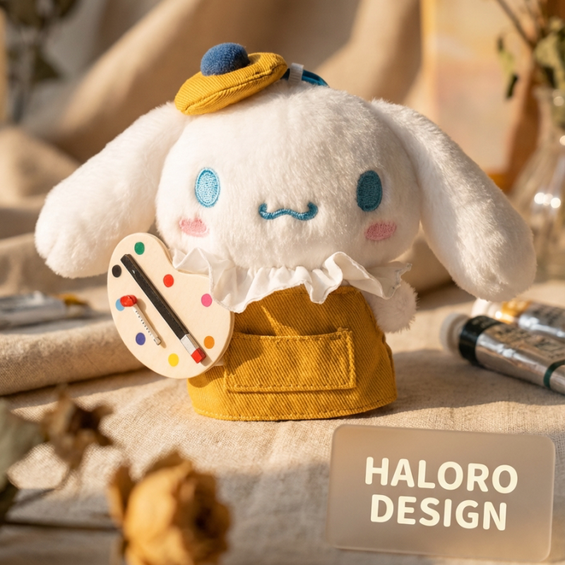 正版玉桂狗毛绒包挂件可爱小画家钥匙扣玩偶卡通书包小挂饰礼物