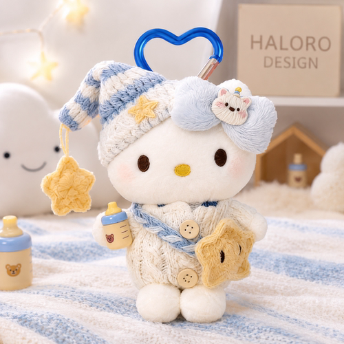 正版新年红纽扣HelloKitty凯蒂猫包挂件卡通毛绒玩偶钥匙扣送礼物