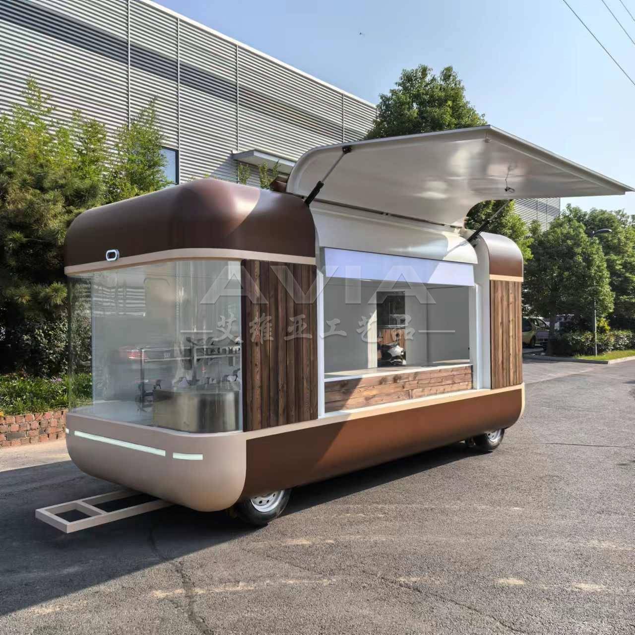 飞机翼云仓餐车商用多功能冰激凌咖啡车网红打卡营地景区美食车