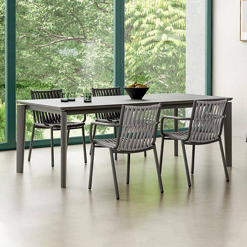 户外桌椅防水防晒北欧休闲阳台露台庭院别墅藤椅室外咖啡厅餐厅椅