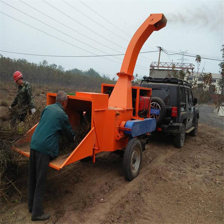 移动式多功能式大型木材粉碎机双口进料秸秆树枝木头粉碎机园林用