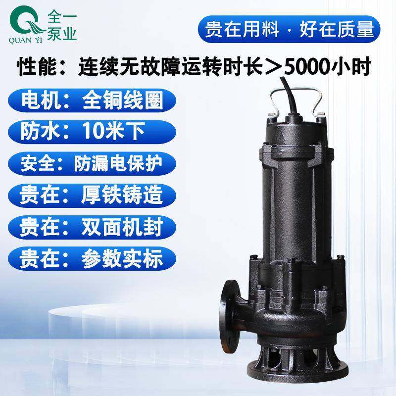 WQG潜水铸铁排污泵厚铁双机封防漏电潜水泵电镀漂染废水排污泵,五金/工具,其他机械五金,淘宝优惠券,粉丝福利购,淘宝优惠卷