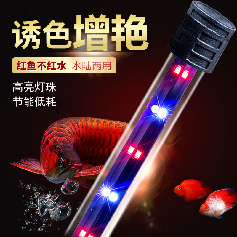 鱼缸灯全光谱led灯水族箱防水照明灯节能变色增艳专业鱼缸潜水灯