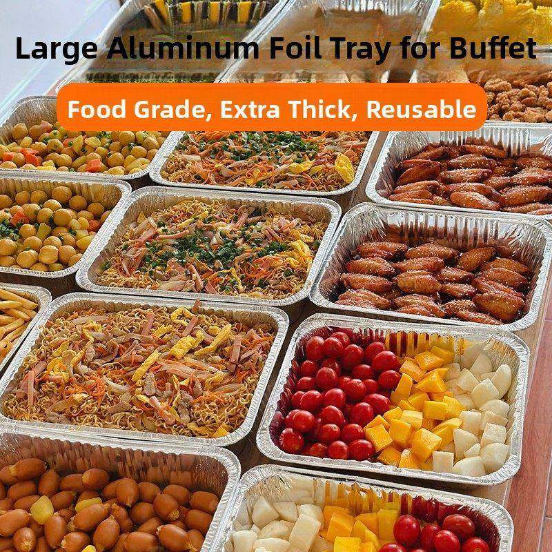 自助餐专用锡纸盘大号一次性餐盘生日派对食品摆盘团建聚会展示盘,餐饮具,一次性餐盒,淘宝优惠券,粉丝福利购,淘宝优惠卷