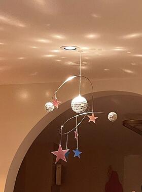 迪斯科球灯挂饰星星夜空反光装饰摆件吊饰手工diy材料礼物客厅