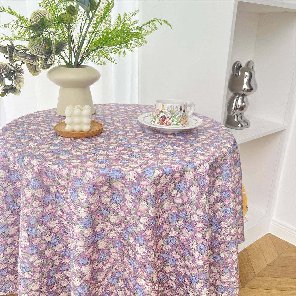 ins桌布新款房间卧室书桌长方形圆桌茶几学生宿舍桌布碎花拍照布,居家布艺,桌布,淘宝优惠券,粉丝福利购,淘宝优惠卷