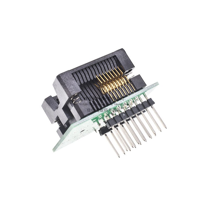 宽体 SOP16烧录座 SOP16转DIP16 IC测试座 烧录座 转换座 弹跳座