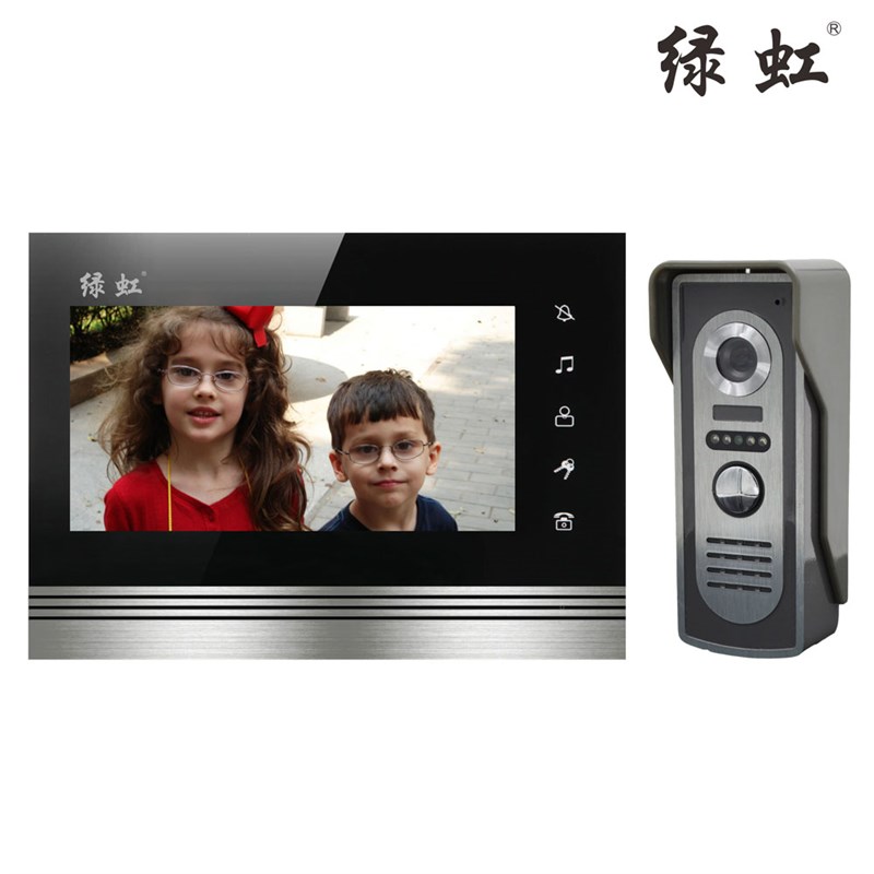 绿虹7寸彩色可视门铃 楼宇对讲 700线 1拖1 1拖2 1拖3 1拖4 X6C