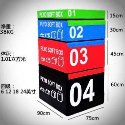四合一PU软体训练跳箱弹跳爆发力训练健身私教健身房专用软跳箱