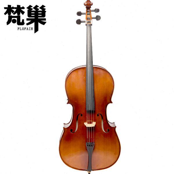 梵巢西洋乐器亚光大提琴初学者练习演奏实木大提琴儿童考级大提琴