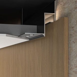 典爵阁悬浮吊顶收口黑色收边条阳角金属条腻子修边压条封边装饰条