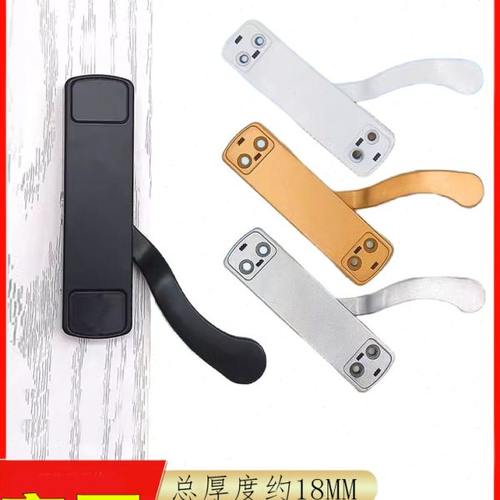 断桥铝门窗低矮扁平执手铝合金平开窗超薄款把手U型拨叉式拉手锁
