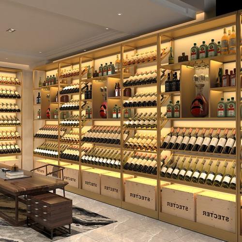 红酒柜酒架置物架子商用落地式多层陈列靠墙酒庄葡萄酒展示柜定制