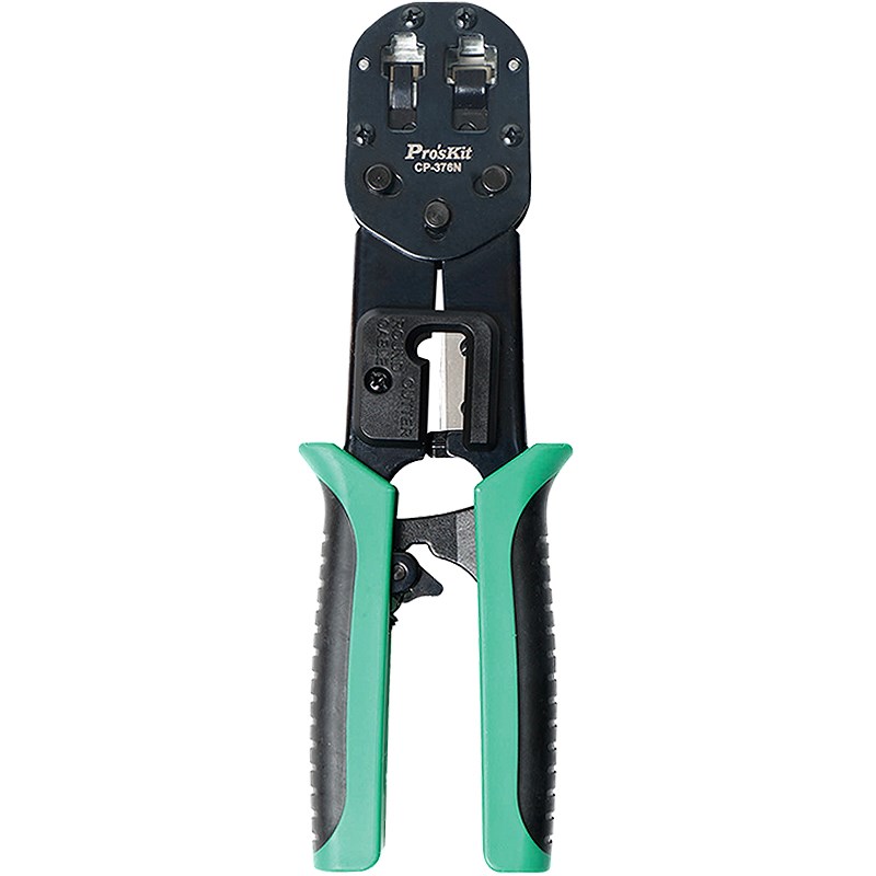 宝工网线钳子6/8P穿孔式压线钳网络水晶头棘轮剥线专业级CP-376N