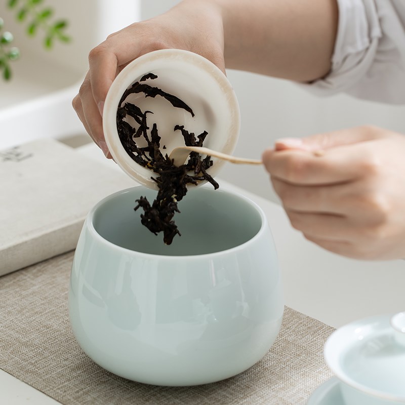 办公室陶瓷茶洗茶渣缸钵型茶水盂茶道废水桶烟灰缸茶艺茶水缸定制