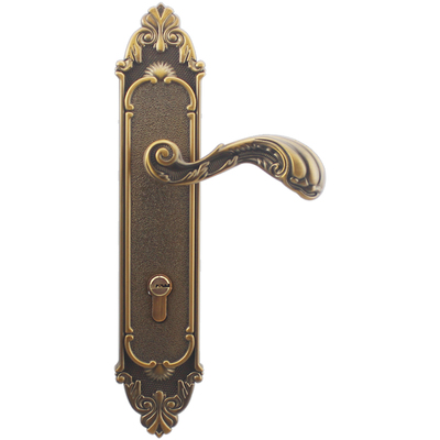 孔距225欧式黄古铜配85锁体门锁大木门别墅门锁可R配老款8540锁体